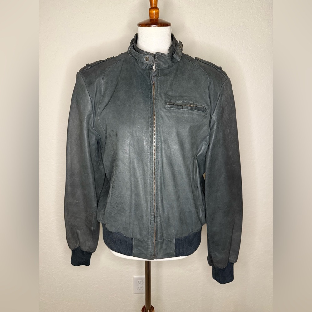 Men's Wilson Gray Leather Jacket